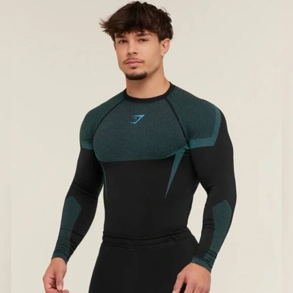 Gymshark Onyx V5 True Blue Long Sleeve Size S - Picture 1 of 4
